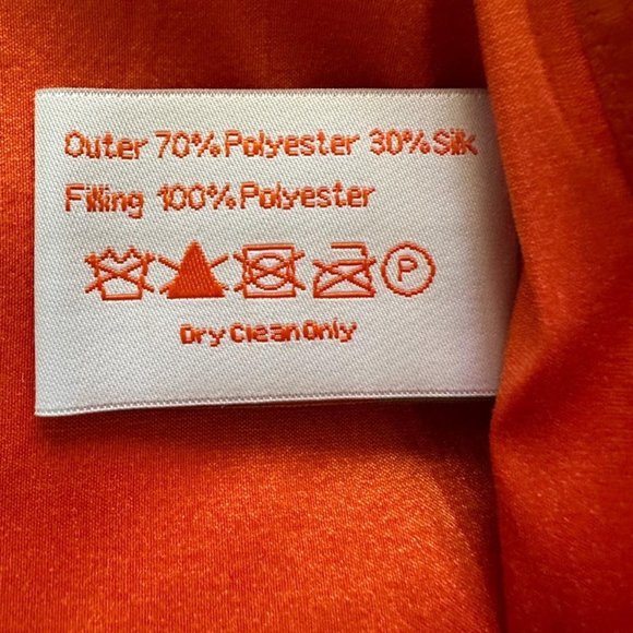 Orange accent throw pillow, Bed by Conrad Collection. - Picture 6 of 7